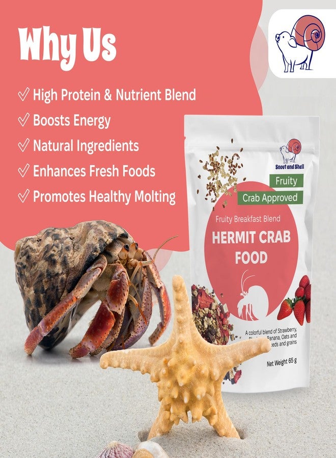 Snout and Shell Natural Hermit Crab Food - High-Protein Hermit Food with Real Fruit and Sprouted Grains - 65 g (2.3 oz) Crab Food for Pet Hermit Crabs by Snout and Shell - Image 3